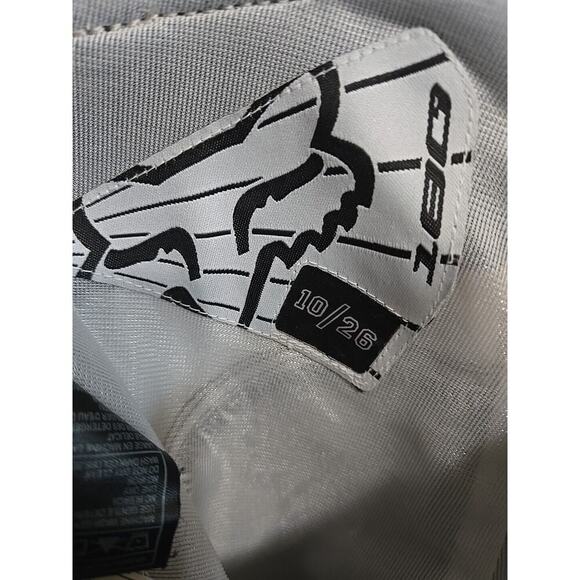 Fox Racing 180 Motocross Motorcycle Riding Pants Size 10/26 White Black Gray - Picture 6 of 14